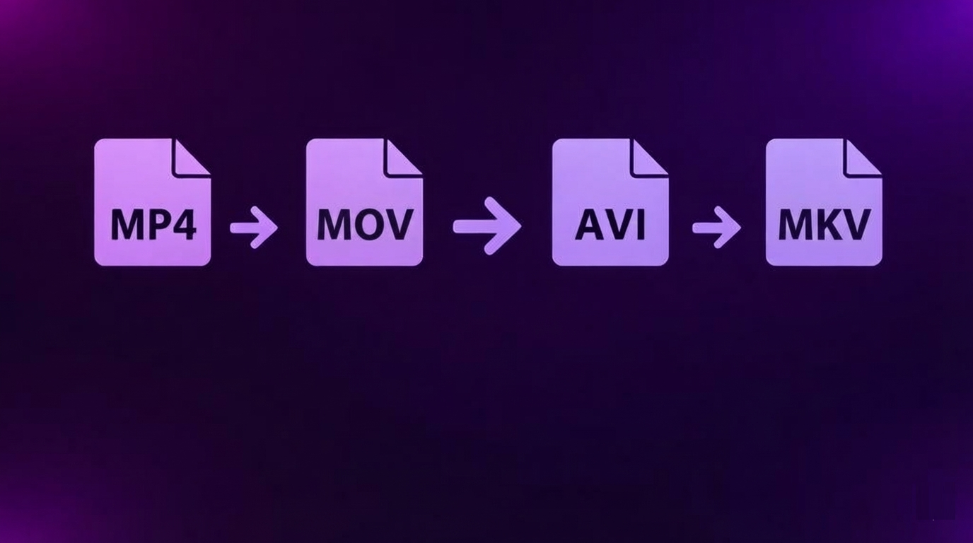 Illustration of multiple video format options