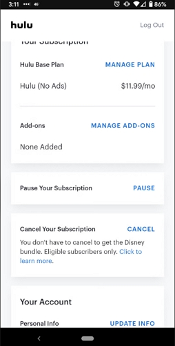find Cancel Subscription | how to cancel hulu on roku