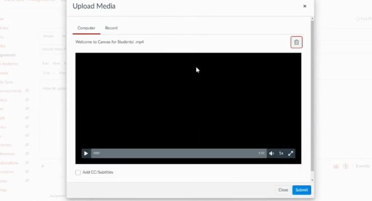 turn on captions | Embed YouTube Videos in Canvas