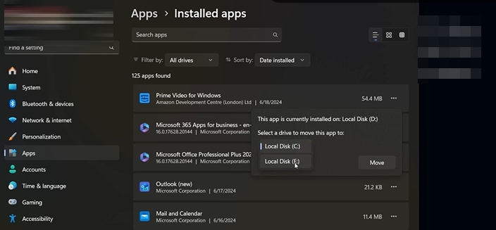 choose folder | Download Amazon Purchased Movies