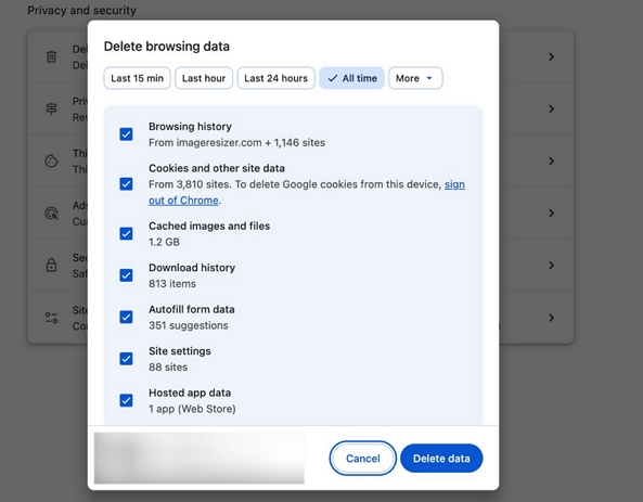 select Clear browsing data | The Playlist Does Not Exist on YouTube
