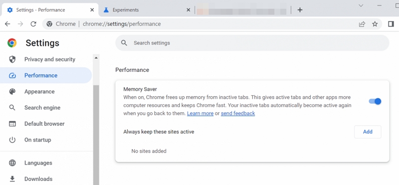 turn off Memory Saver | hulu black screen with sound