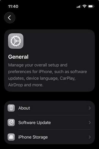 navigate to iPhone Storage | The Playlist Does Not Exist on YouTube
