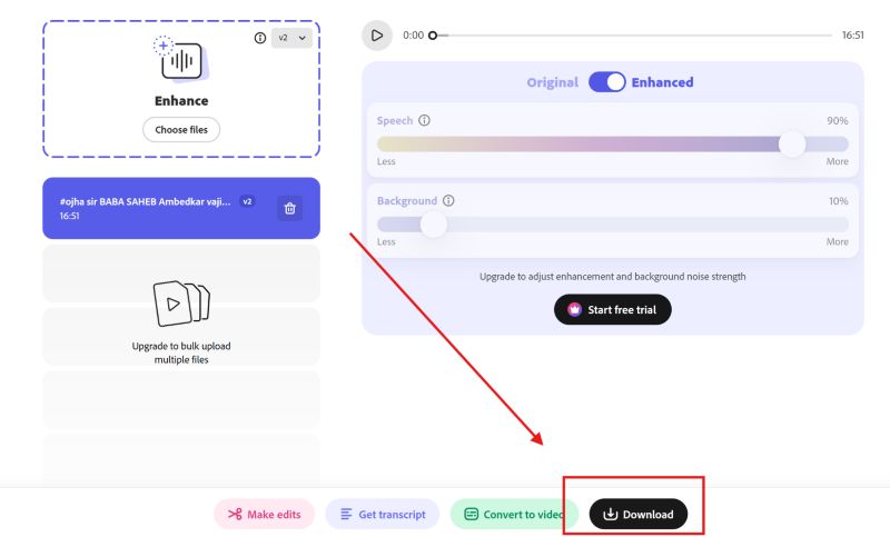click Download | Remove Wind Noise from Videos