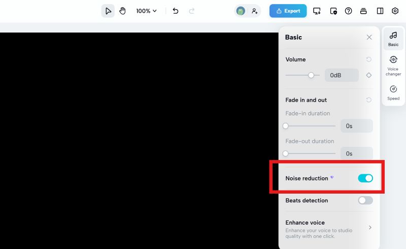 turn on Noise reduction | Remove Wind Noise from Videos