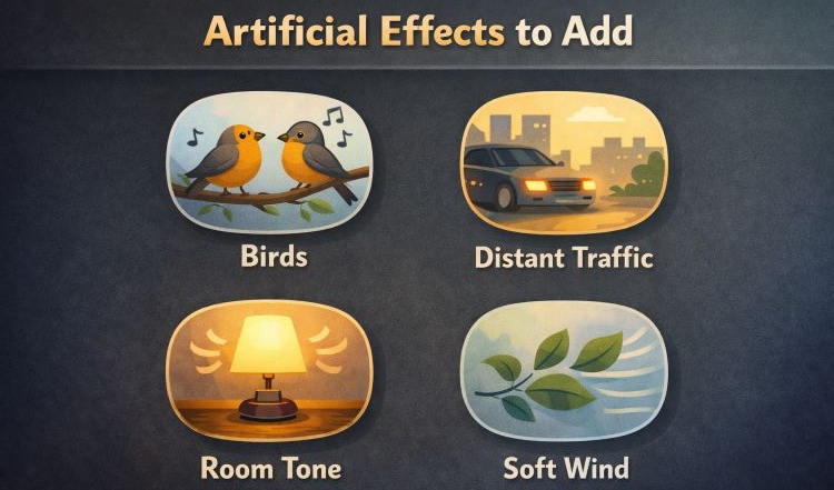 add a light layer of ambience | Remove Wind Noise from Videos