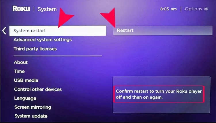 select System restart | hulu subtitles not working