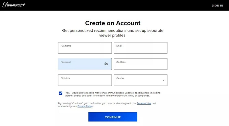 set up Paramount+ profile | Watch Paramount Plus on PS4/PS5