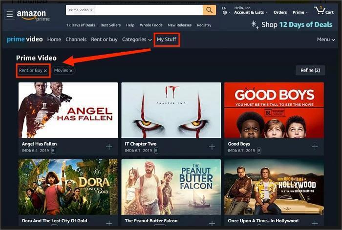 My Stuff | Download Amazon Purchased Movies