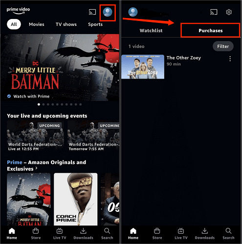 locate your acquired content | Download Amazon Purchased Movies