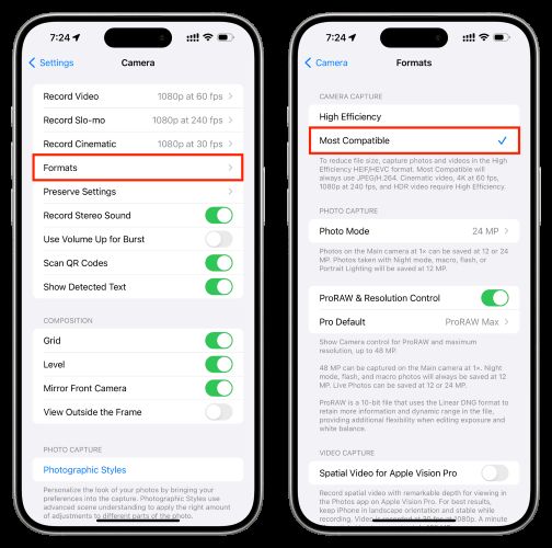 switch recording to H.264 | Why Are Videos Sent to Me Blurry on My iPhone