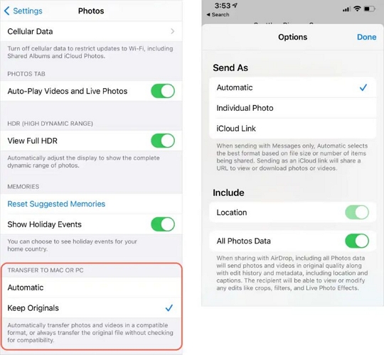 select Keep Originals | Why Are Videos Sent to Me Blurry on My iPhone