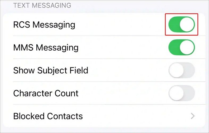 turn on RCS messaging | Why Are Videos Sent to Me Blurry on My iPhone