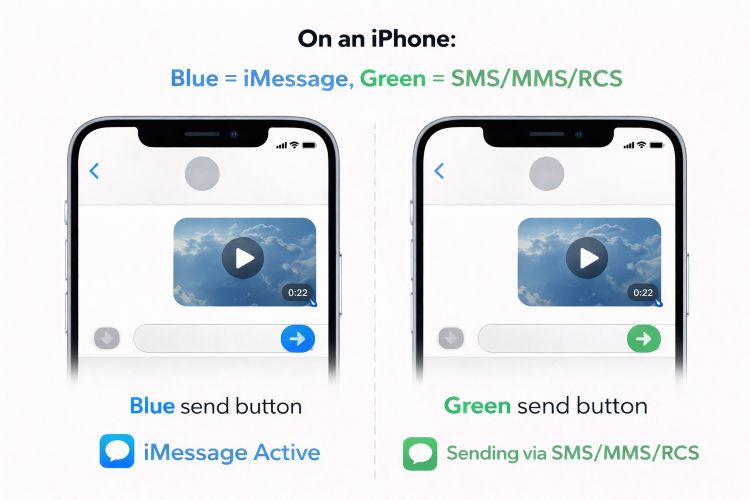 green send button | Why Are Videos Sent to Me Blurry on My iPhone